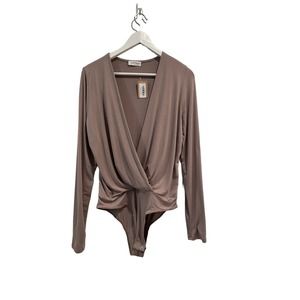 Vestique Bodysuit NWT Size Large Taupe / Mocha Color